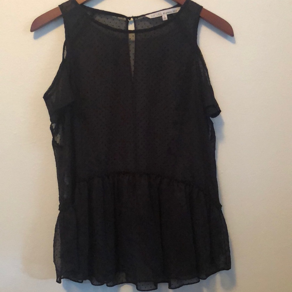 Small Rachel Roy cold shoulder sheer top